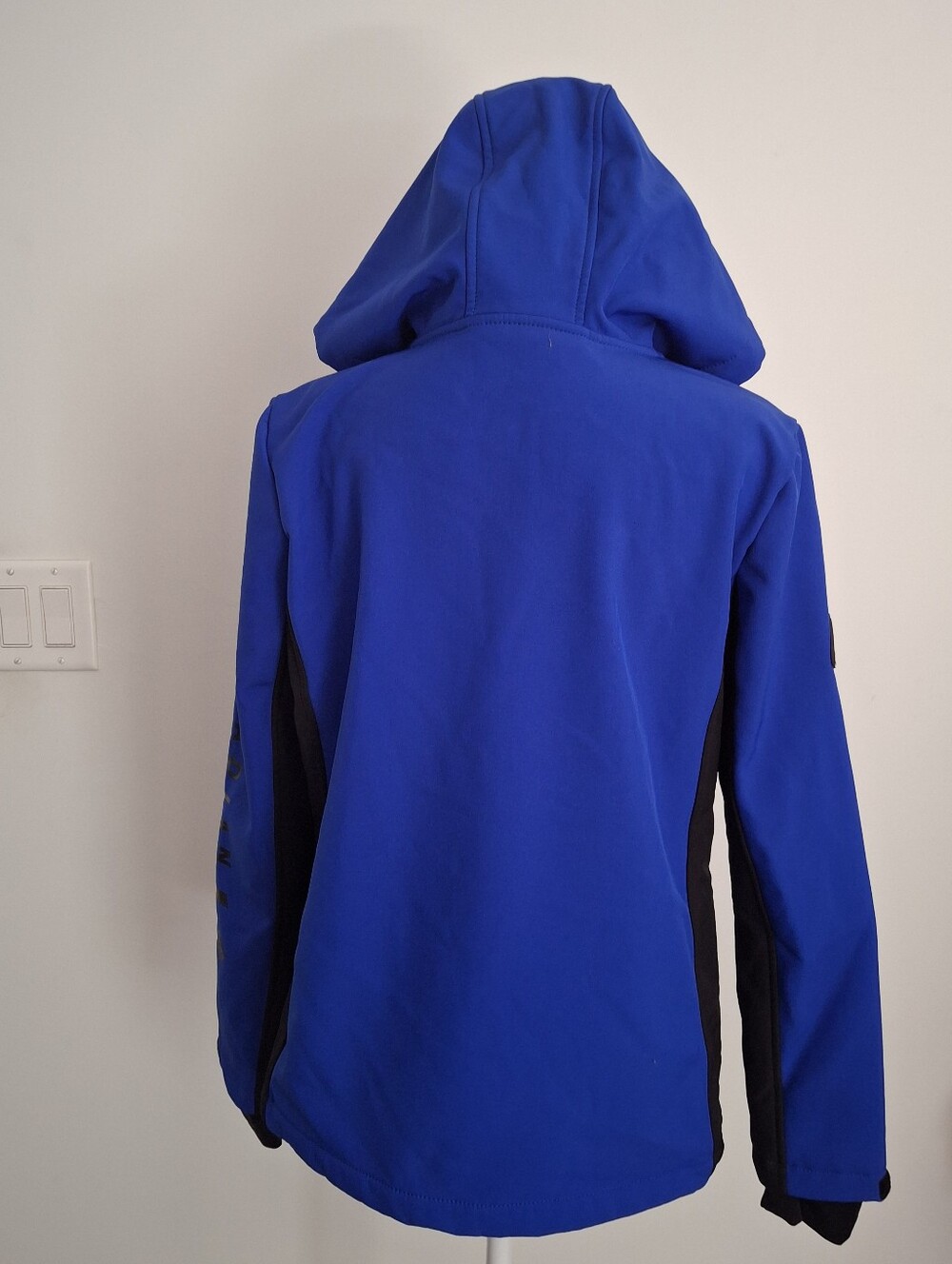 Canadiana NWOT Women's Blue Hooded National Geo Reflective Jacket. Ladies S. - Picture 2 of 13